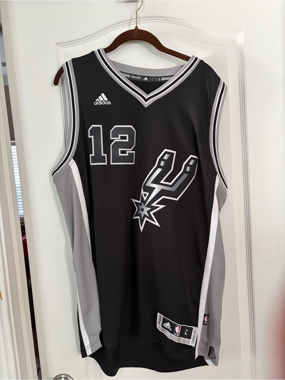 Adidas San Antonio Spurs #12 Black Basketball Jersey